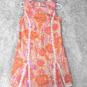 Lily Pulitzer Floral Lace Trim Shift Dress